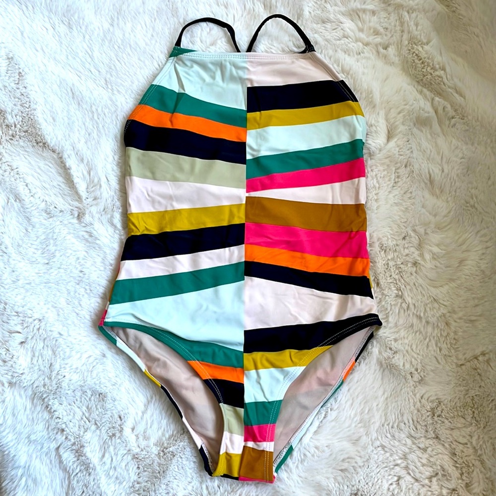 EUC Tea Collection chevron swimsuit - size 12